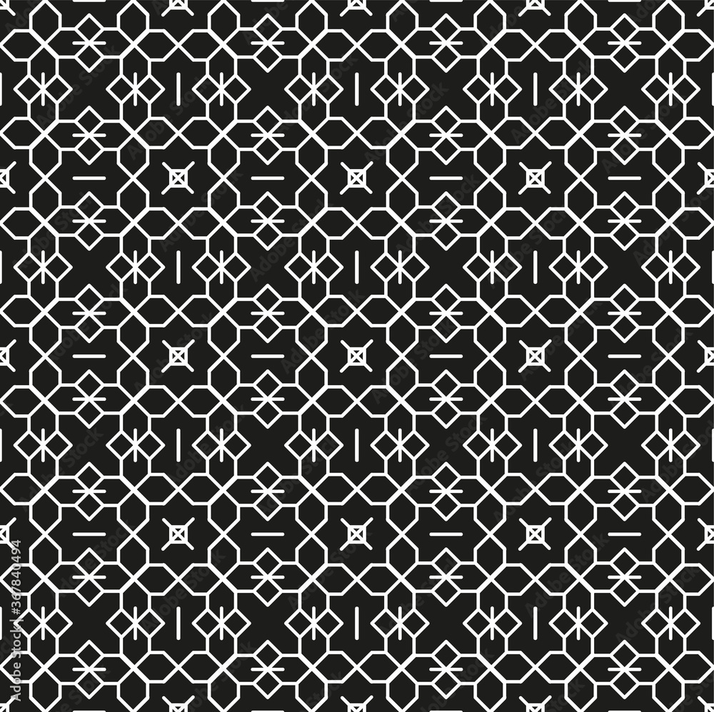 Poster vector seamless pattern. modern stylish texture. repeating geometric tiles with hexagonal elements