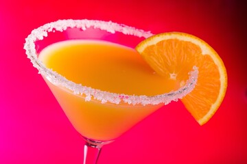 Yellow Cocktail with Orange Garnish