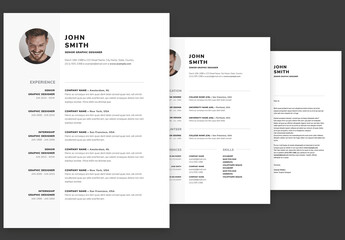 Minimal Contemporary Resume and Cover Letter Set