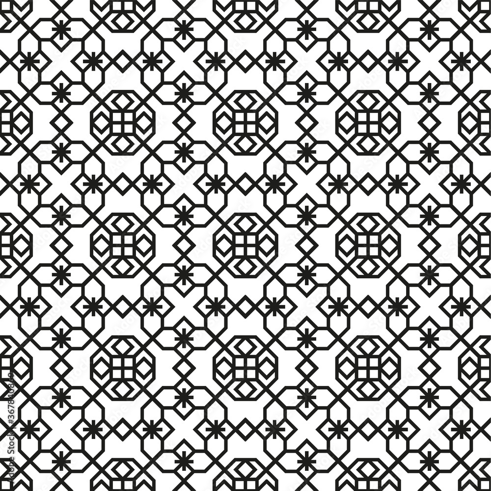 Poster vector seamless pattern. modern stylish texture. repeating geometric tiles with hexagonal elements