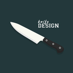 Vector illustration of a knife for hobbies and cooking
