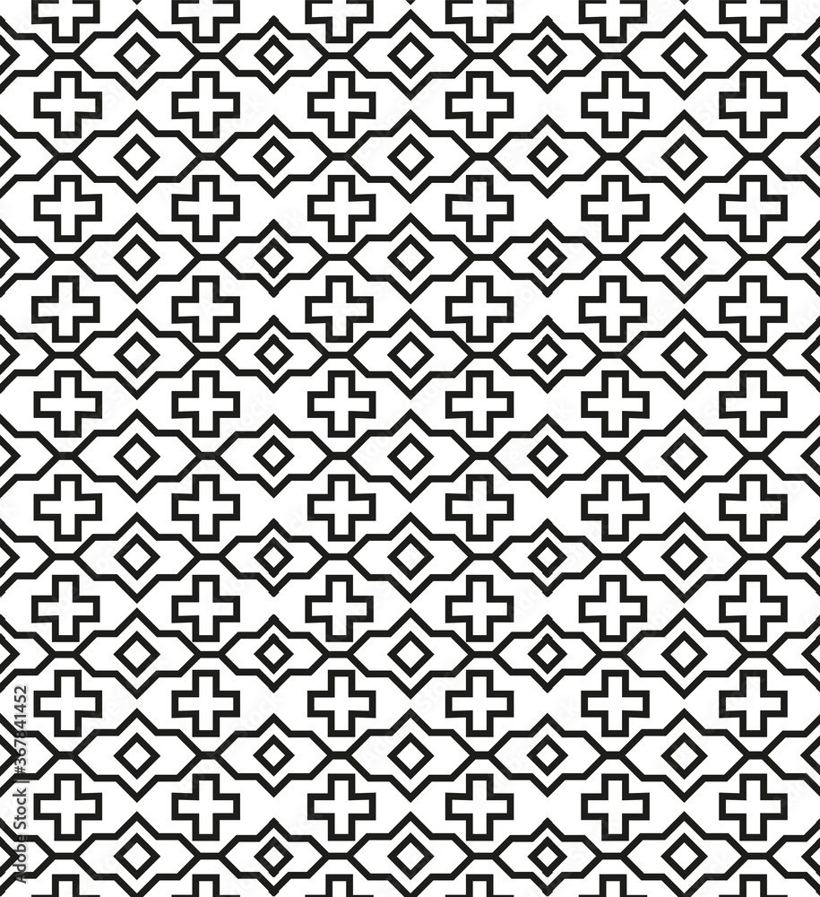 Poster vector seamless pattern. modern stylish texture. repeating geometric tiles with hexagonal elements