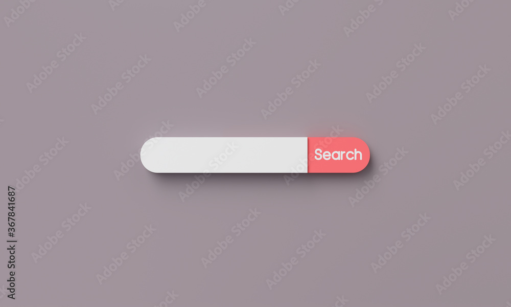 Poster minimal blank search bar background. web search concept. 3d rendering