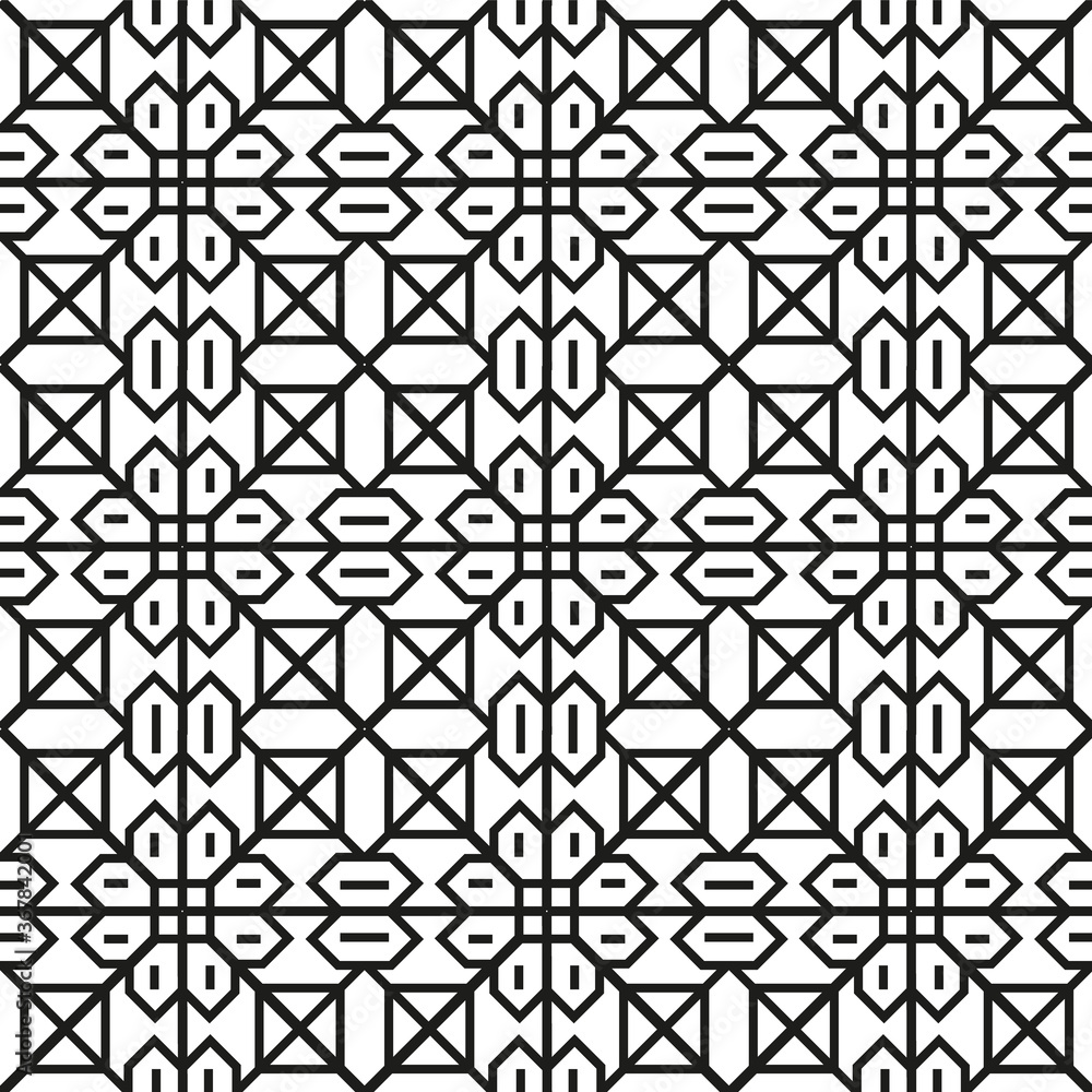 Poster vector seamless pattern. modern stylish texture. repeating geometric tiles with hexagonal elements