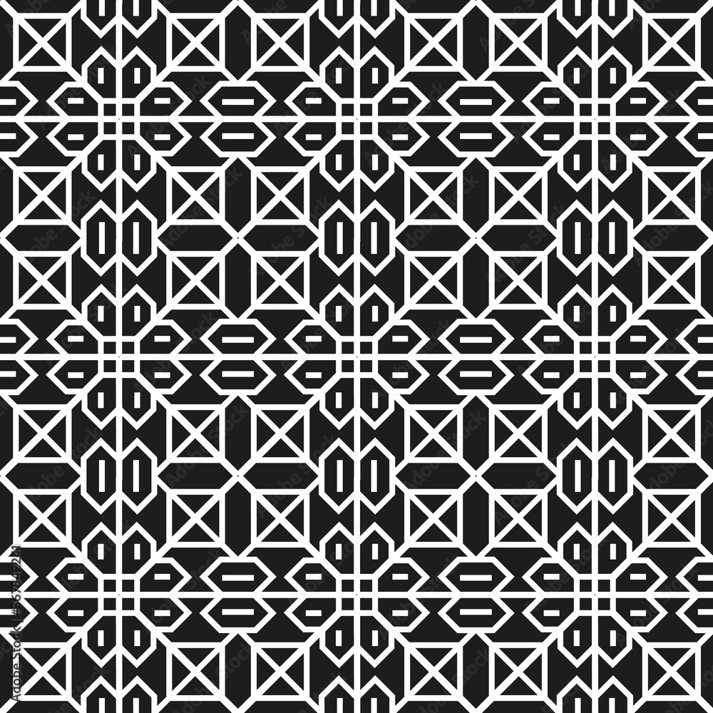 Poster vector seamless pattern. modern stylish texture. repeating geometric tiles with hexagonal elements