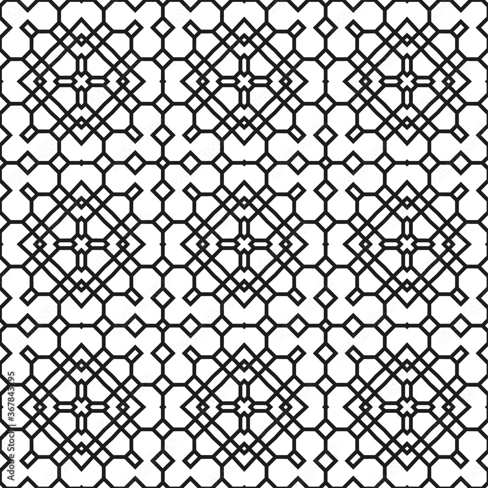 Poster vector seamless pattern. modern stylish texture. repeating geometric tiles with hexagonal elements