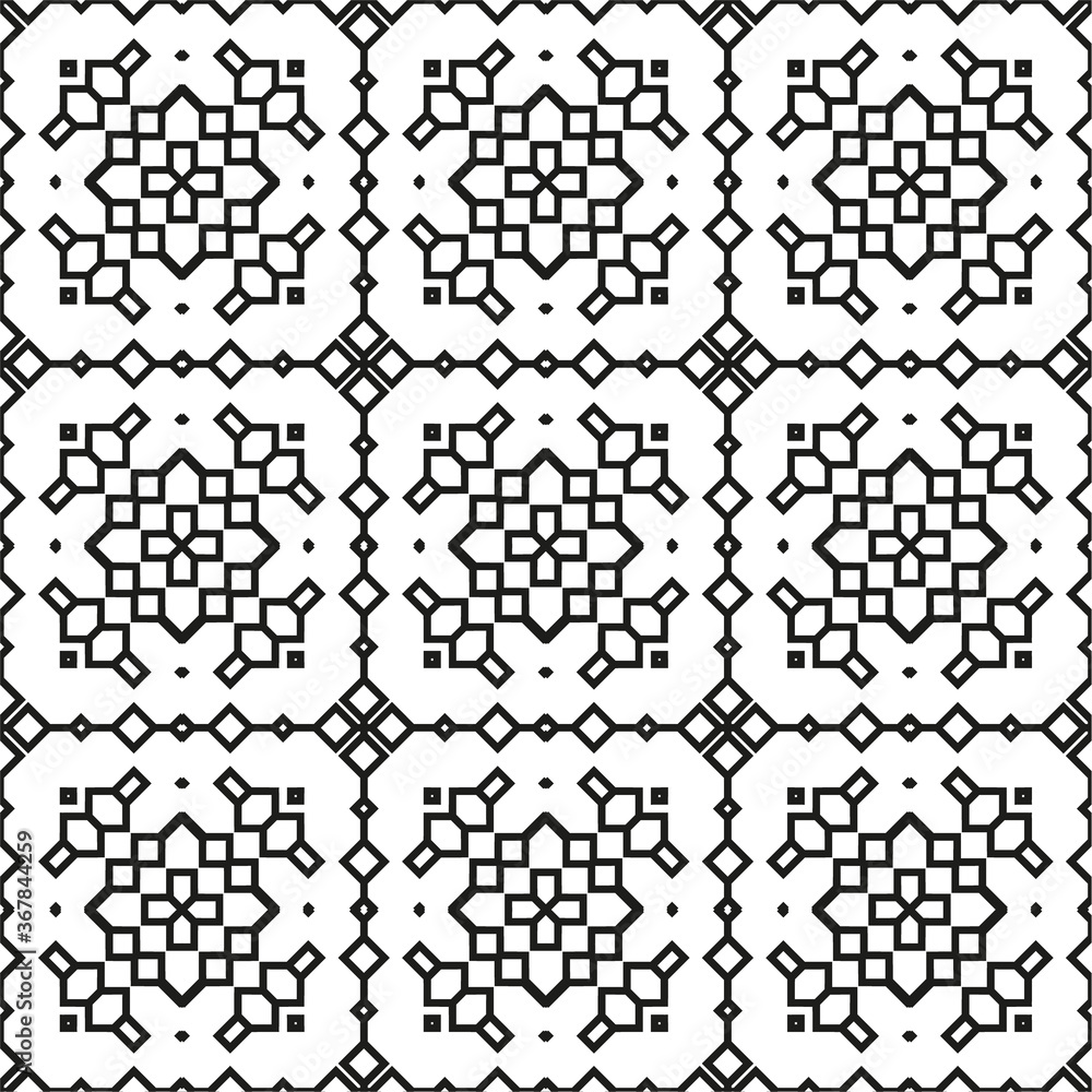 Poster vector seamless pattern. modern stylish texture. repeating geometric tiles with hexagonal elements