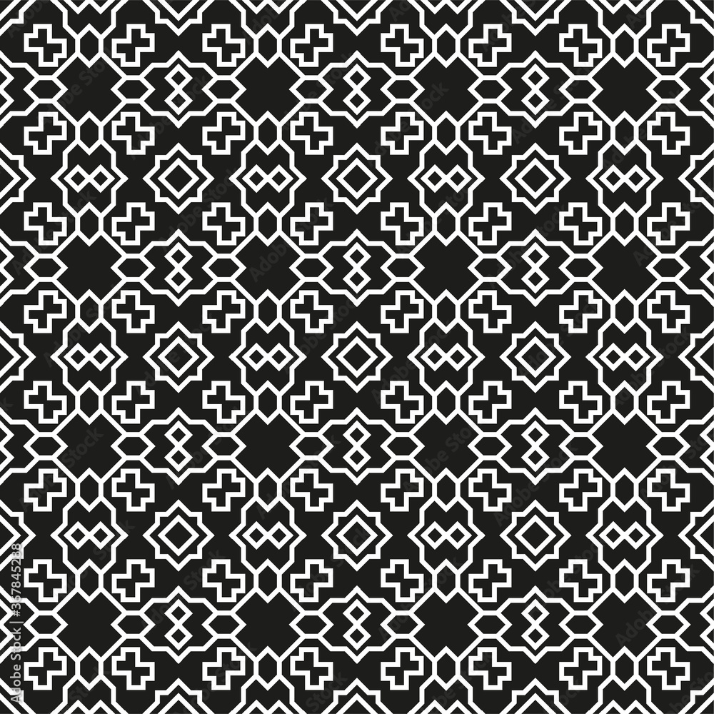 Poster vector seamless pattern. modern stylish texture. repeating geometric tiles with hexagonal elements