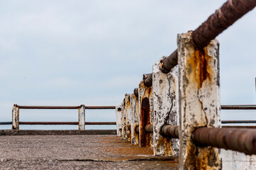 Fototapeta premium old rusty iron fence