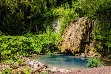 Waterfalls of the Rioscuro stream, in Cineto Romano