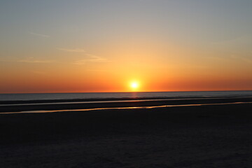 coucher de soleil sur la plage