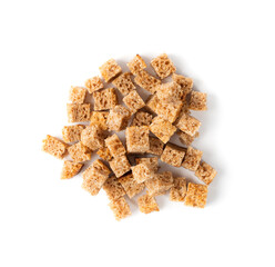 Homemade Rye Bread Croutons, Crispy Bread Cubes, Dry Rye Crumbs