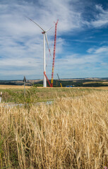 windrad wird montiert