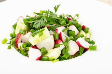 Spring Radish Salad with Cucumber or Simple Rustic Salat