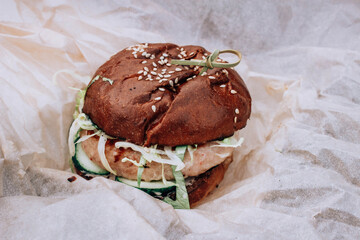 Shrimp burger fastfood