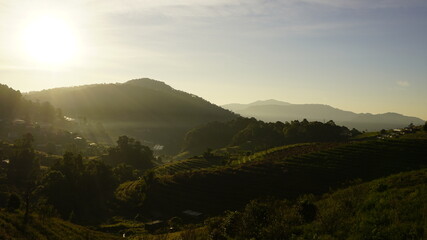 sunrise in the mountains