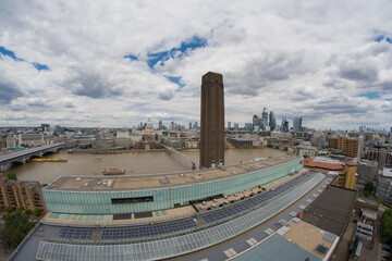 Skyline of the financial district of London.