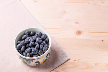 fresh blueberries in a bowl