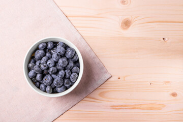 fresh blueberries in a bowl