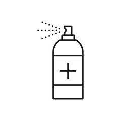 Bottle spray icon vector. Simple line isolated illustration