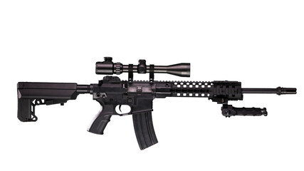 assault rifle isolated on white