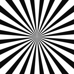 Abstract optical illusion background vector design. Psychedelic striped black and white backdrop. Hypnotic pattern.White and black beam style background. Vector illustration.