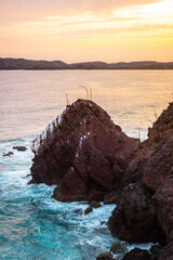 atardecer en la playa 