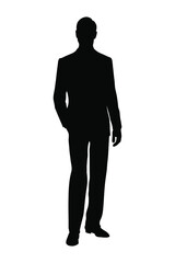 Man in a business suit silhouette. Vector stock illustration eps10.