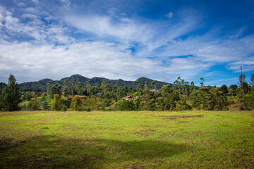 Colombian landscapes. Green mountains in Colombia, Latin America