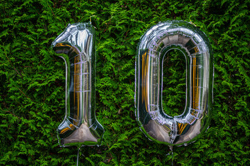 Decoration balloons for 10 years birthday