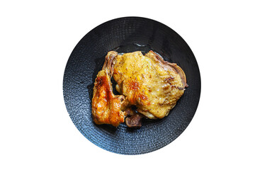 chicken fried meat baked second course grill Menu serving size. food background top copy space healthy eating keto or paleo diet