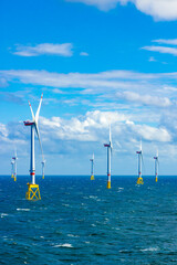wind turbines in the sea