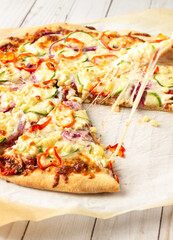 Rainbow Veggie Pizza Slice