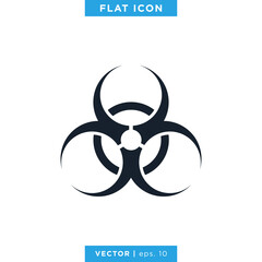 Biohazard Icon Vector Design Template.