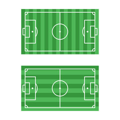 Top view of soccer field or football field - Vector illustration