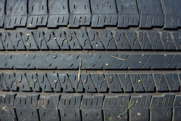 texture, old rubber car tire.