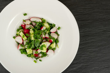 Spring Radish Salad with Cucumber or Simple Rustic Salat
