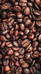 Texture of freshly roasted coffee beans