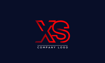 Fototapeta na wymiar Abstract minimal unique letter icon logo XS 