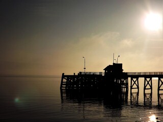 sunset at the pier