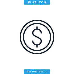 Fototapeta premium Money Icon Vector Design Template.