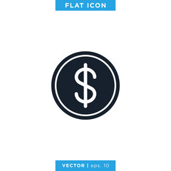 Money Icon Vector Design Template..