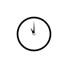 wall clock in black and white. minimalism