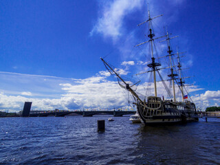 Fototapeta na wymiar Navy Day, St. Petersburg, Russia
