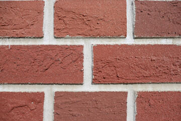 Texture of decorative red bricks