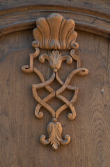 the texture of decorative wooden door elements
