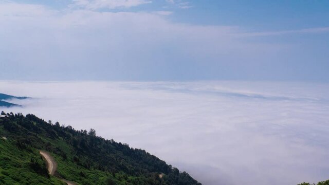 Above the clouds timelapse. Georrgia, Gomis Mta.