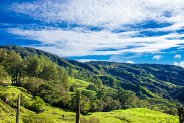 Colombian landscapes. Green mountains in Colombia, Latin America