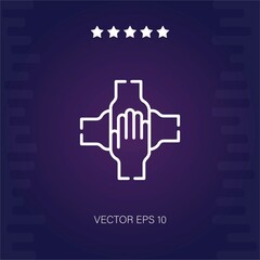 Cooperation vector icon