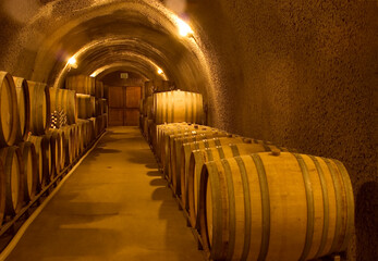 Fermenting wine in a wine cave